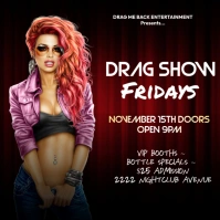 Black  Drag Show Friday  Instagram Post template