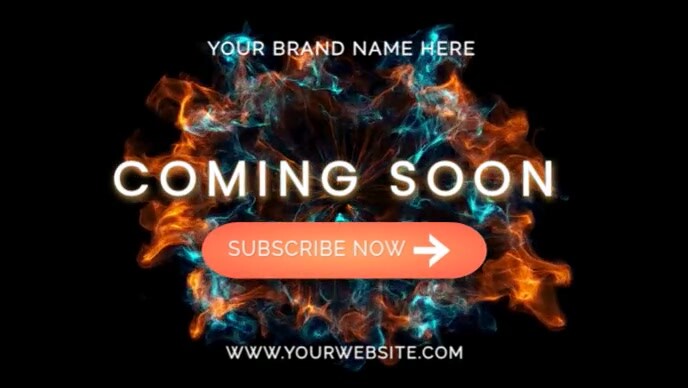 Black  Dynamic Coming Soon Video Template – Youtube Subscribe Now Promo Youtube Thumbnail YouTube-thumbnail