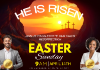 Black Easter Celebration A3 template