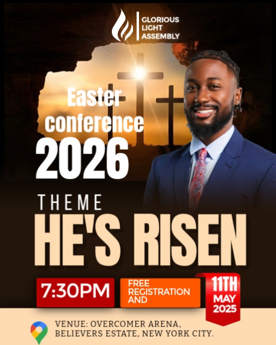 Black Easter Conference Instagram Portrait Template | PosterMyWall