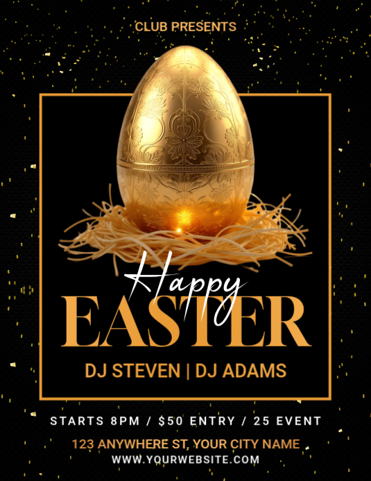 Black Easter Event Flyers Template | PosterMyWall