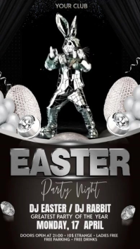 Black Easter Party Digital Display Video template