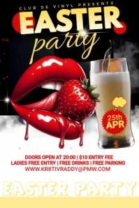 Black  Easter Party Poster template