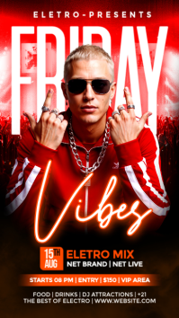 Black Electro Music Event Instagram Story template