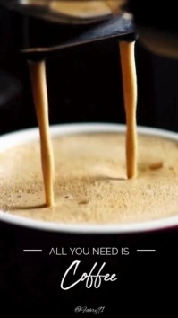 black elegant sinematic cofee Reel Instagram template