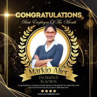 Black Employee of the Month Instagram Post Video template