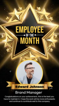 Black Employee Recognition Instagram Reel Video template