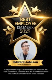 Black Employee Recognition Tabloid template