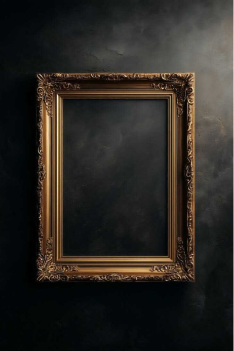 Copy of Black Empty Ornate Frame Poster | PosterMyWall