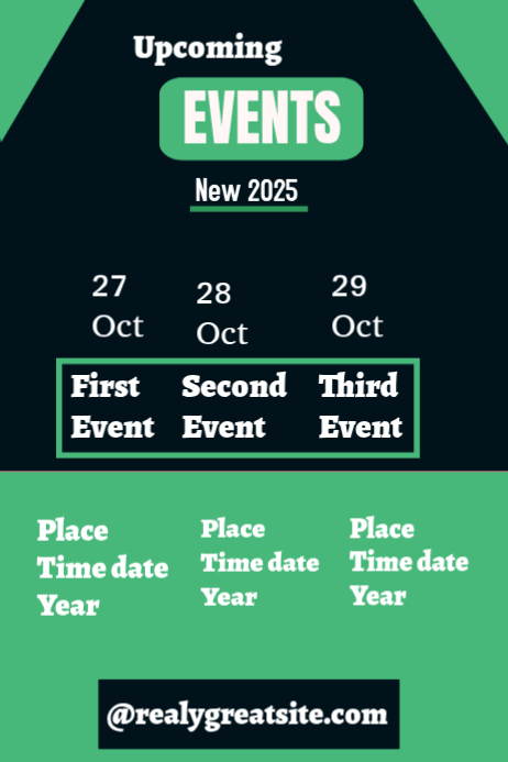 Modèle Black Event Schedule Poster | PosterMyWall