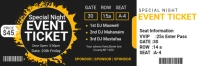 Black Event Ticket Vector Template Twitter Banner