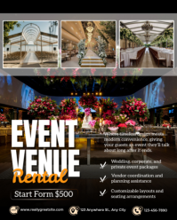 Black Event Venue Rental Instagram Portrait template