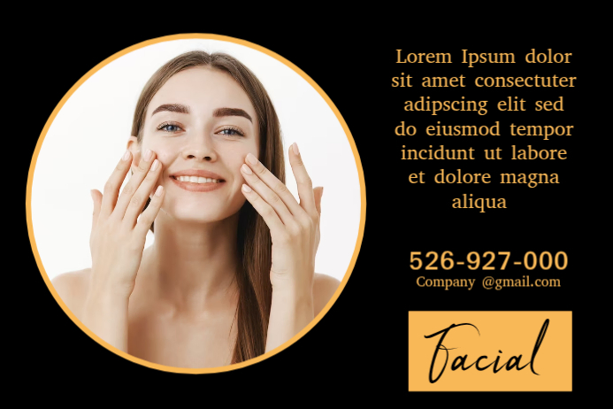 Plantilla de Black Facial Label | PosterMyWall