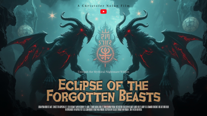 Black Fantasy Movie YouTube Thumbnail Template | PosterMyWall