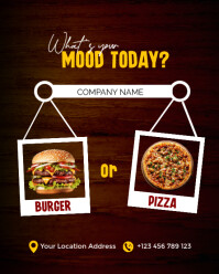 Black Fastfood Instagram Portrait template