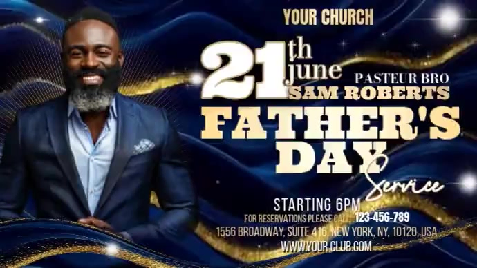 Father's Day Church Service Template | PosterMyWall
