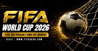 Black FIFA World Cup 2026 Facebook Shared Image template