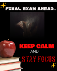 Black Final Exam Modern Minimal Instagram Portrait template