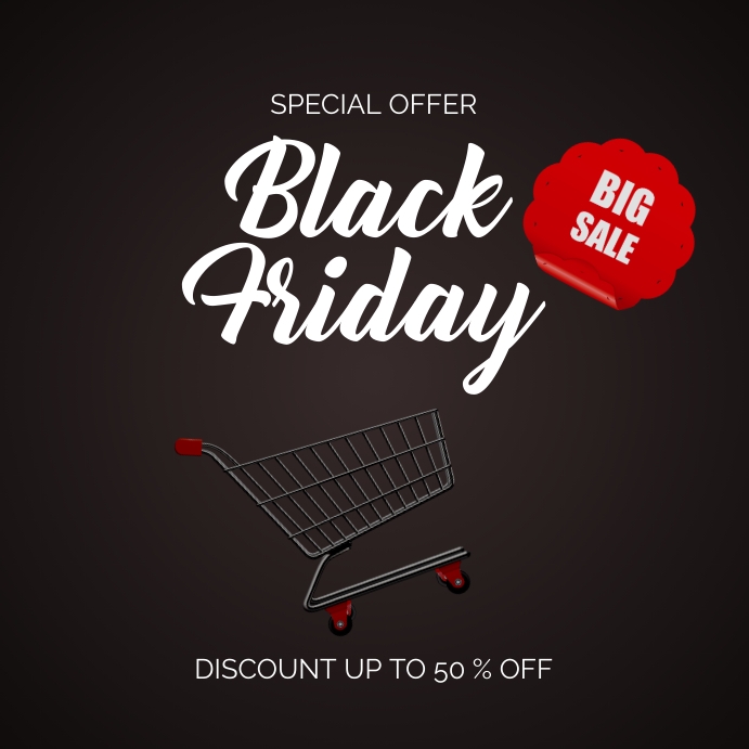 Black firday sale Instagram-Beitrag template