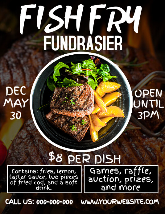 Copy of Black Fish Fry Flyer (us Letter) | PosterMyWall