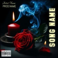 Black Floral Al Album Cover template