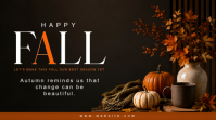 Black Autumn Celebration Цифровой дисплей Template