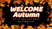 Black Floral Autumn Youtube Thumbnail template