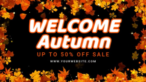Black Floral Autumn Youtube Thumbnail YouTube-miniature template