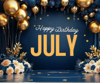 Black Birthday Celebration Mellemstort rektangel Template