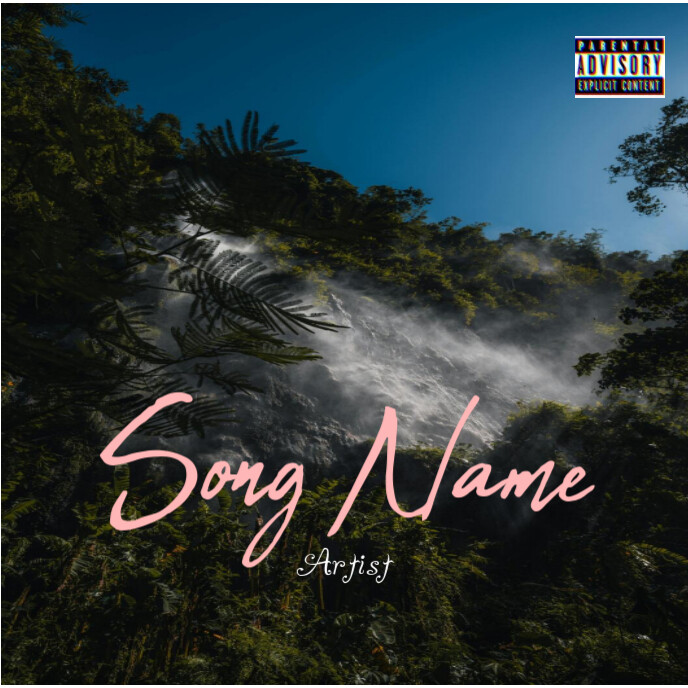 Black Floral Design Style Nature Album Cover template