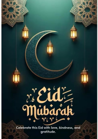 Black Floral Eid Celebration A3 Video template