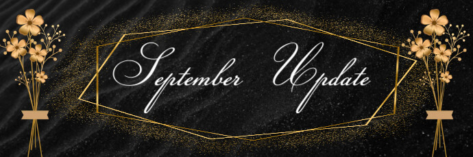 Black Floral Hello September Update Email He Template | PosterMyWall