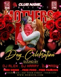 Black Floral Mothers Day Instagram Portrait template