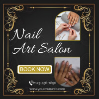 Noir Nail Art Salon Promotion Instagram Post Template