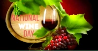 Black Floral National Wine Day Facebook Share template