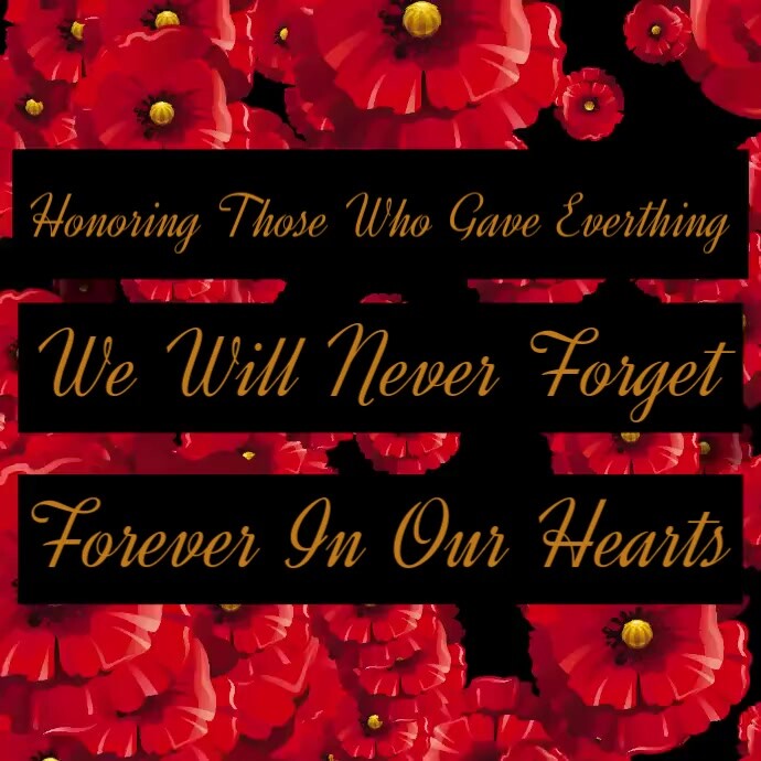 Poppy For Posts Plantilla de Black Floral Remembrance Day Poppy Instagram Post ...