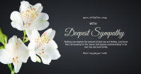Black Floral Sympathy Card Facebook Shared Image template