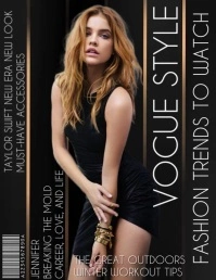 Black Floral Vogue Magazine Cover Template Fl Flyer (US Letter)