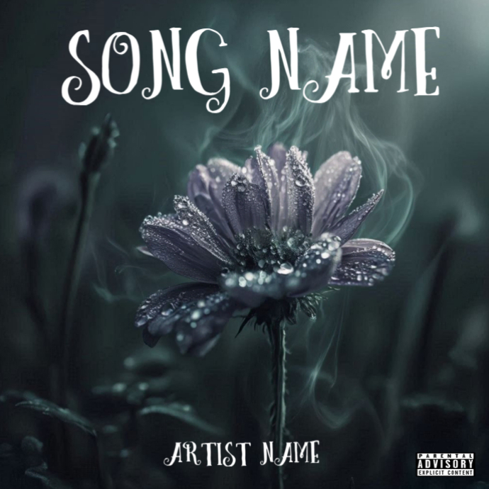 Black Flower Mixtape Album Cover Album Cover Template PosterMyWall