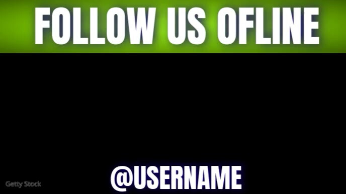 Black  Follow Us On Digital Display (16:9) template
