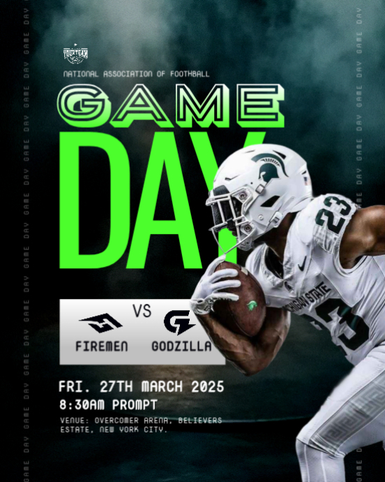Football Game Day Modelo | PosterMyWall