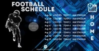 Black Football Schedule facebook event, Footb template