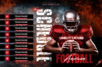 Black Football Schedule Poster template
