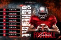 Black Football Schedule Poster Template