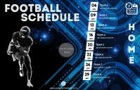 Black Football Schedule Tabloid, Football Sch template