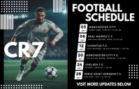Black Football Schedule Tabloid Template Boulevardzeitung