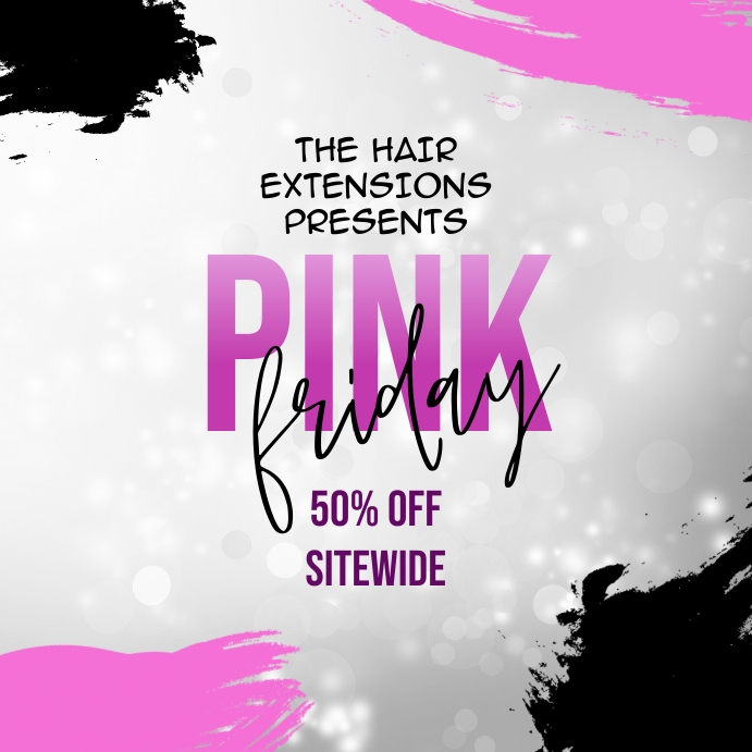 Black friday, pink friday sale Instagram Post template