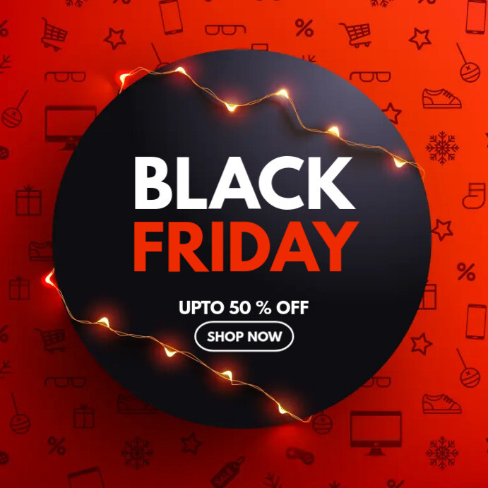 Red Retail Black Friday Instagram Post Wpis na Instagrama template