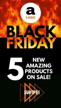 Black Friday 5 offers on sale instagram story template