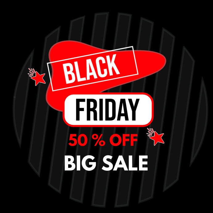 Black Friday 50 OFF Template PosterMyWall